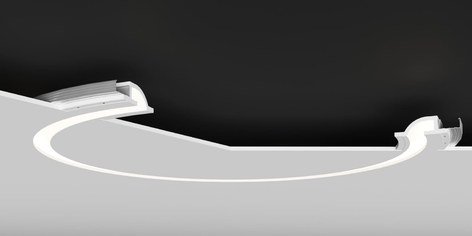 Светильник радиусный встраиваемый потолочный гипсовый LINE 005 Rad