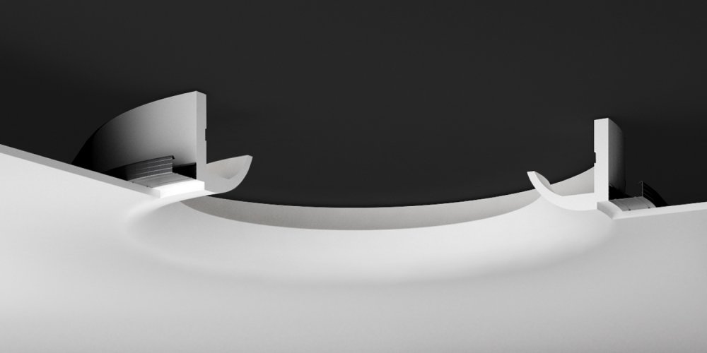 Светильник радиусный встраиваемый стеновой гипсовый WALL 023 Rad