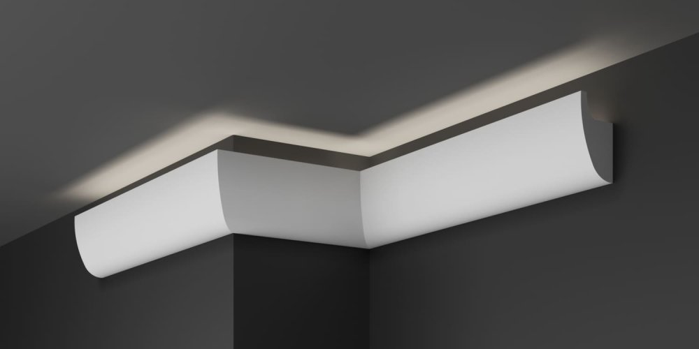 Карниз потолочный гипсовый с подсветкой КГС 030