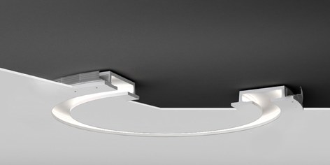 Светильник радиусный встраиваемый потолочный гипсовый LINE 015 Rad