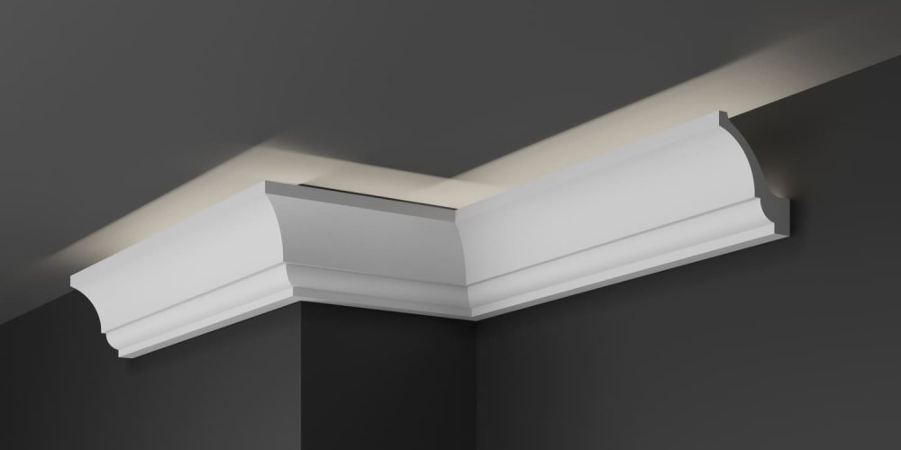 Карниз потолочный гипсовый с подсветкой КГС 048