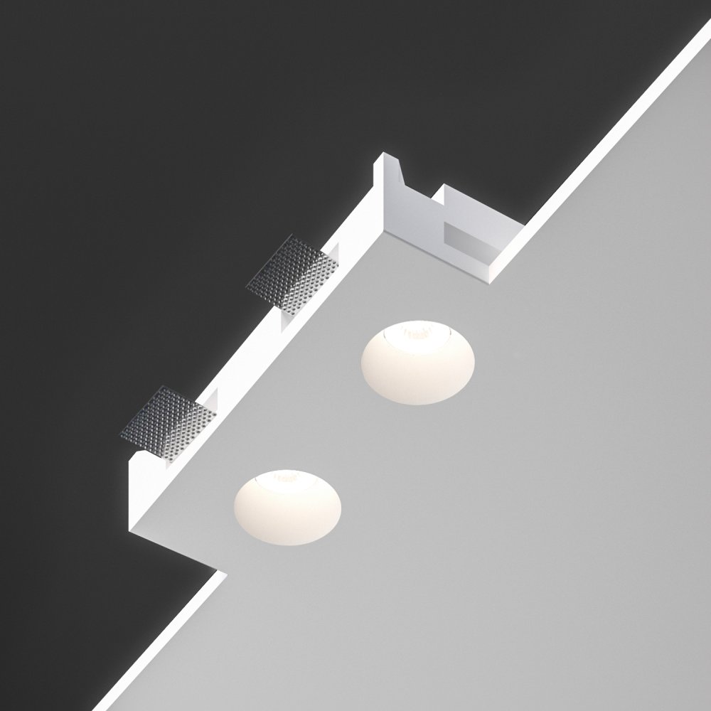 Светильник встраиваемый точечный гипсовый KVADRO 004 Duo