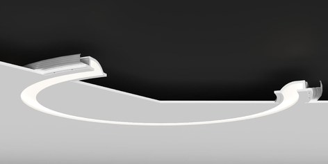 Светильник радиусный встраиваемый потолочный гипсовый LINE 004  Rad