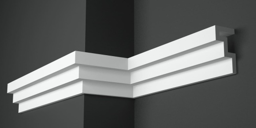 Карниз потолочный гипсовый гладкий КГ 110