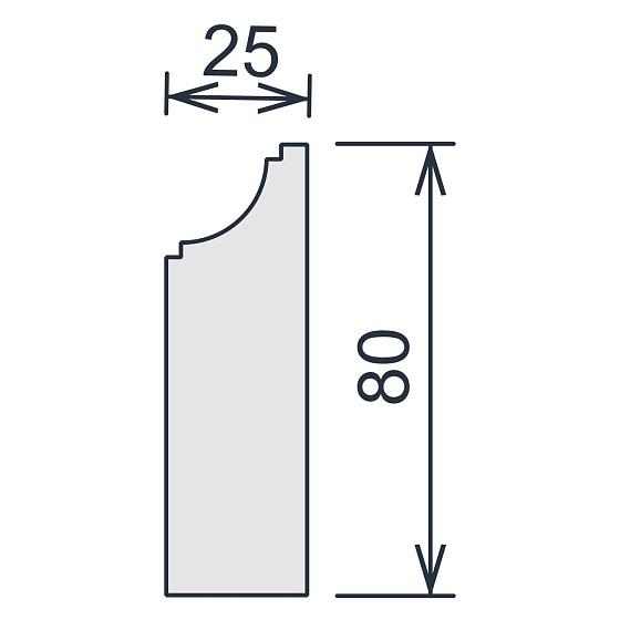Молдинг гипсовый ЛГ 102