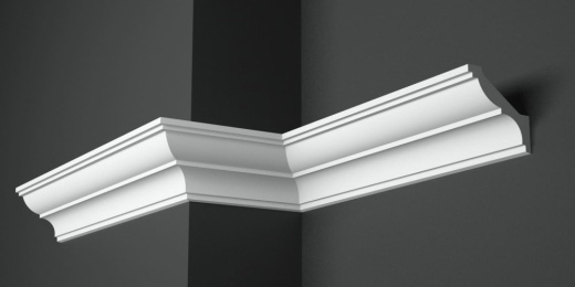 Карниз потолочный гипсовый гладкий КГ 114 