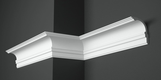 Карниз потолочный гипсовый гладкий КГ 086