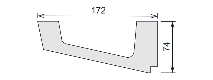 Карниз потолочный гипсовый гладкий КГ 027 8
