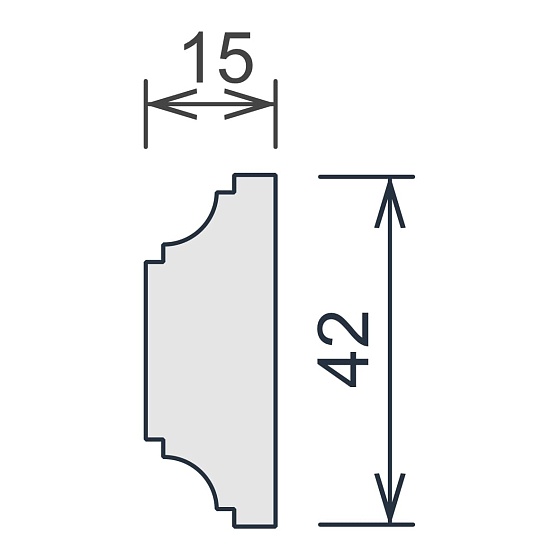 Молдинг гипсовый ЛГ 103 1 