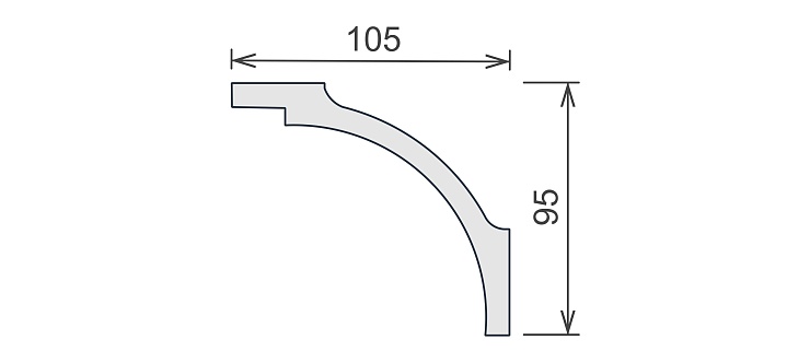 Карниз потолочный гипсовый высокий КГП 001