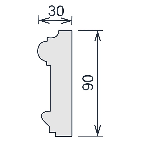 Молдинг гипсовый ЛГ 057