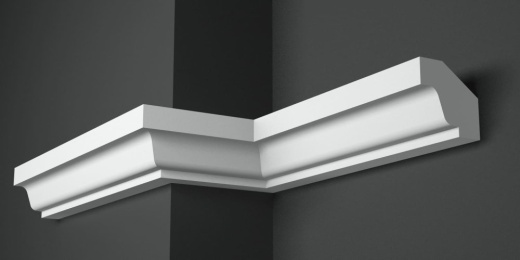 Карниз потолочный гипсовый гладкий КГ 003