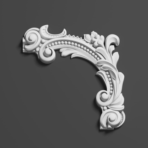 Угловой элемент гипсовый ДЭЛГ 019-3Б