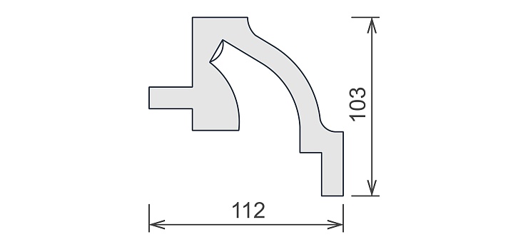 Светильник встраиваемый стеновой гипсовый WALL 003