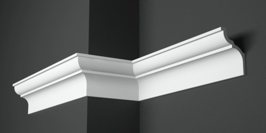 Карниз потолочный гипсовый гладкий КГ 078