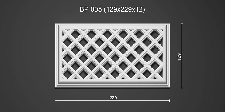 Вентиляционная решетка гипсовая ВР 005