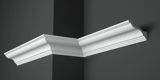 Карниз потолочный гипсовый гладкий КГ 045