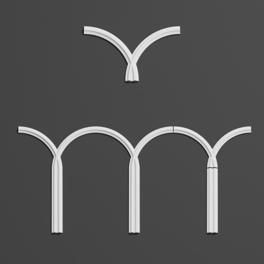 Угловой элемент гипсовый ДЭЛГ 037