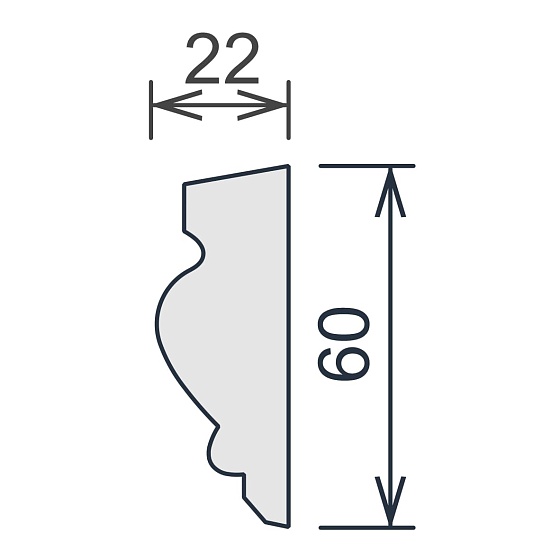 Молдинг гипсовый ЛГ 036