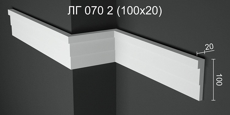 Молдинг гипсовый ЛГ 070 2 
