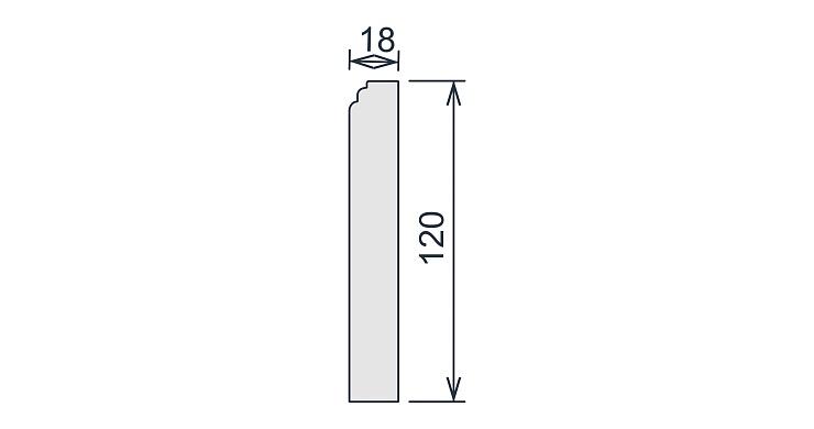 Наружный угол плинтуса НУ 013 4 бетон
