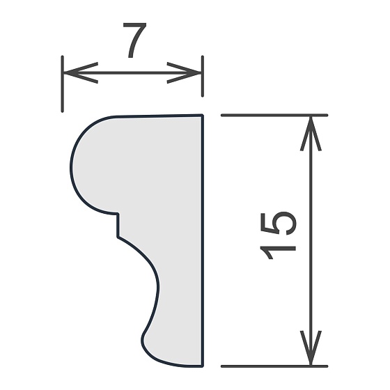 Молдинг гипсовый ЛГ 001 2
