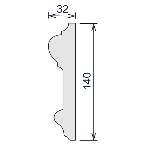 Молдинг гипсовый ЛГ 106