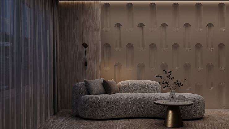 3D панель гипсовая 115