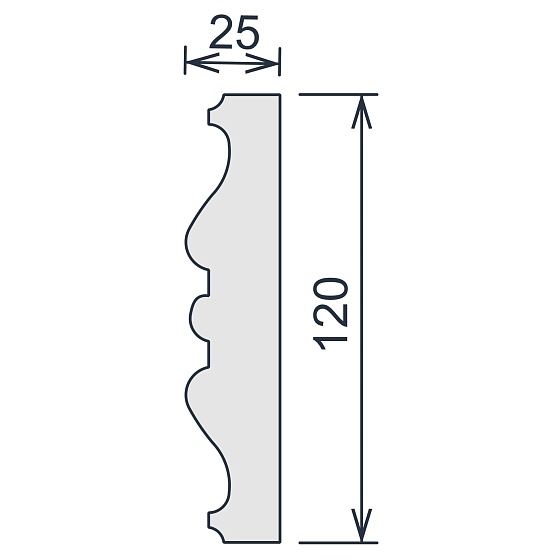 Молдинг гипсовый ЛГ 074