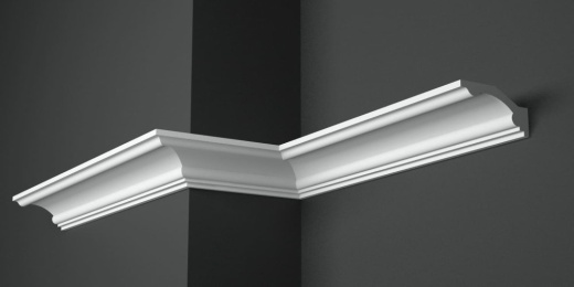 Карниз потолочный гипсовый гладкий КГ 008