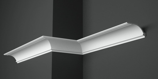 Карниз потолочный гипсовый гладкий КГ 037