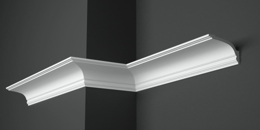 Карниз потолочный гипсовый гладкий КГ 028