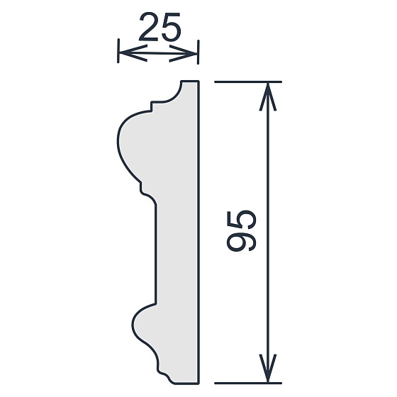 Молдинг гипсовый ЛГ 063 1
