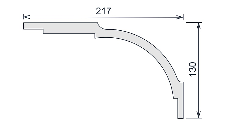 Карниз потолочный гипсовый гладкий КГ 082 2