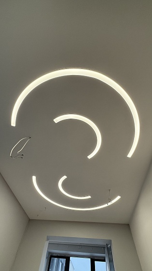 Светильник радиусный встраиваемый потолочный гипсовый LINE 008 Rad