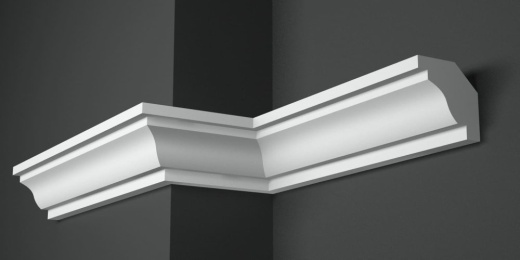 Карниз потолочный гипсовый гладкий КГ 002