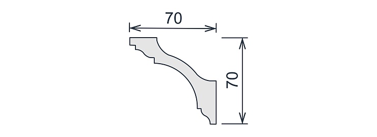 Карниз потолочный гипсовый гладкий КГ 030 4 