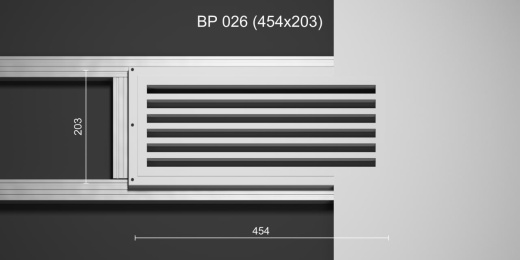 Вентиляционная решетка гипсовая ВР 026