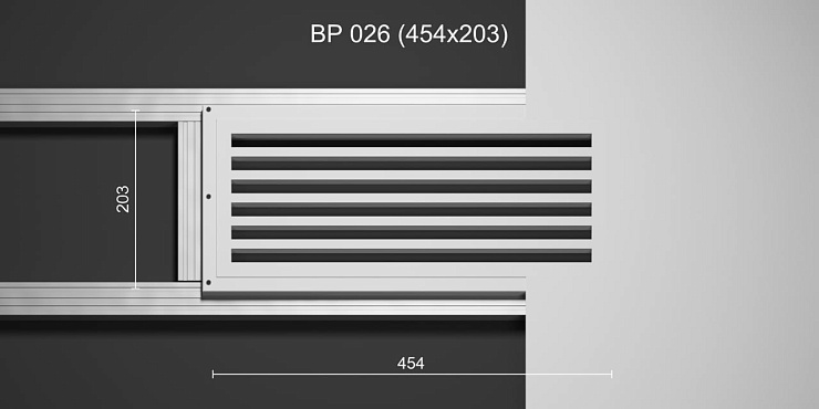 Вентиляционная решетка гипсовая ВР 026