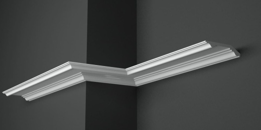 Карниз потолочный гипсовый гладкий КГ 004