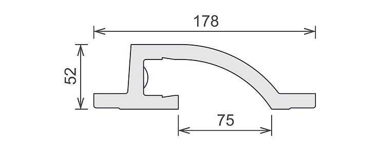 Светильник радиусный встраиваемый потолочный гипсовый LINE 004  Rad