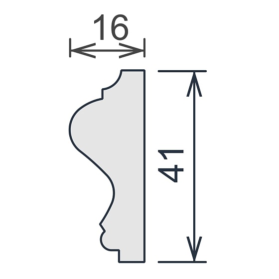 Молдинг гипсовый ЛГ 017