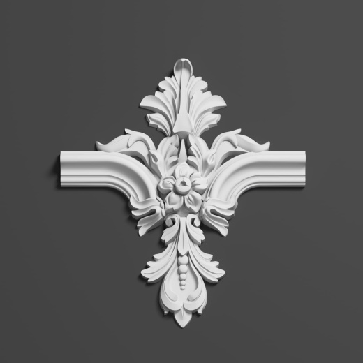 Угловой элемент гипсовый ДЭЛГ 030 1