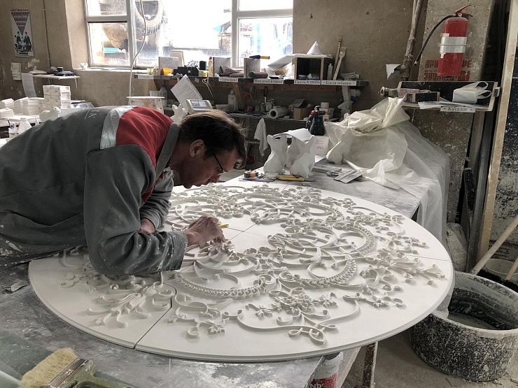 Розетка потолочная гипсовая РП 049