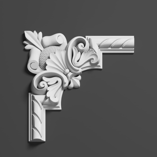 Угловой элемент гипсовый ДЭЛГ 041 к ЛЛ 006