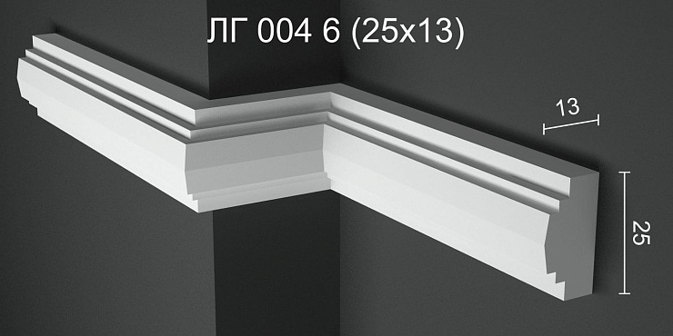 Молдинг гипсовый ЛГ 004 6