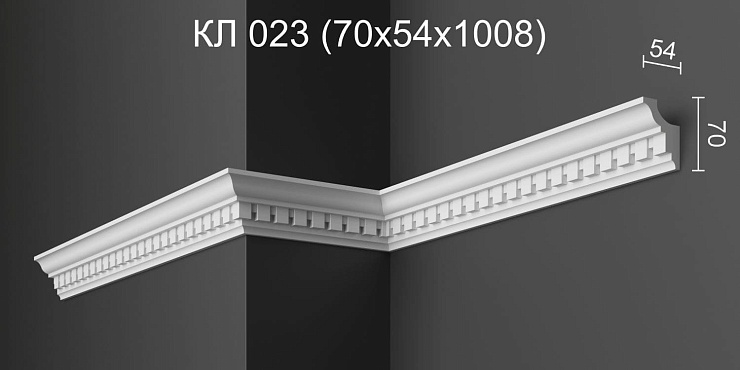 Карниз потолочный гипсовый лепной КЛ 023