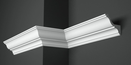 Карниз потолочный гипсовый гладкий КГ 046