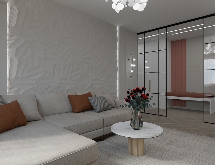 3D панель гипсовая 054