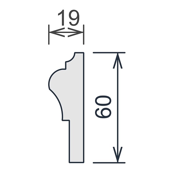 Молдинг гипсовый ЛГ 033